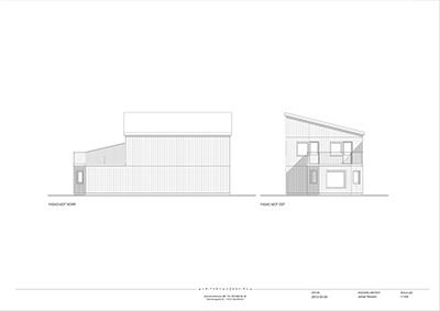 arkitekt ritning uteplats tak terrass elevation fasad