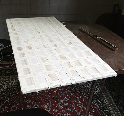 verktygsvägg hål plywood tejp